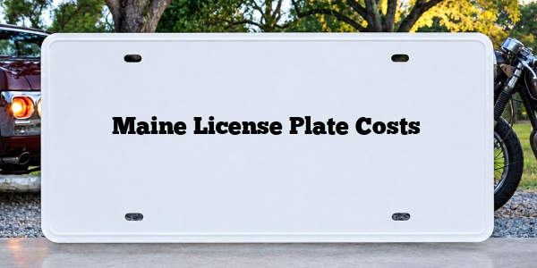Maine License Plate Costs
