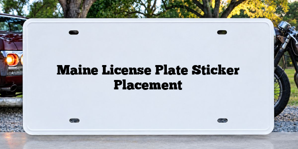 Maine License Plate Sticker Placement