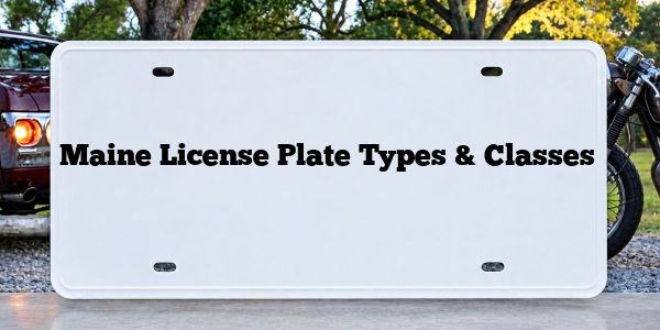 Maine License Plate Types & Classes