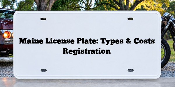 Maine License Plate: Types & Costs Registration